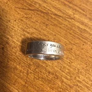 Gandhi ring in my heart wherever you go Size 8.25